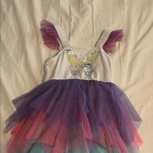 Kids Rainbow Butterfly Costume Dress
